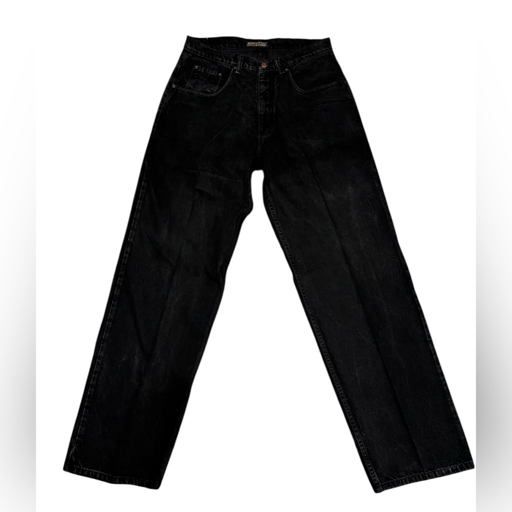 Vintage 90s ZONZ Black Jeans Mens Wide Leg Baggy